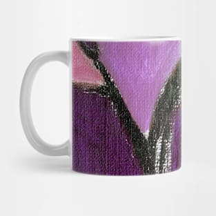 Purple Rose Pink Abstract Art Mug